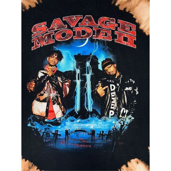 21 Savage Savage Mode II Bleached Tee - Picture 3 of 4